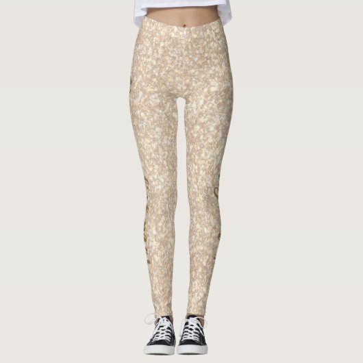 Leggings Tirage de la Parties scintillant de sable Brown T (Devant)