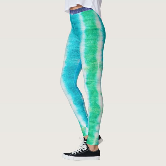 Leggings Tirages d'encre Vibes d'été Tie teinture (Gauche)