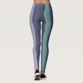 Leggings Tirures ondulées turquoise et violette (Dos)