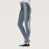 Leggings Tirures ondulées turquoise et violette (Gauche)