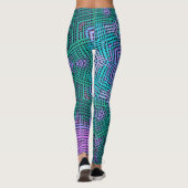Leggings Tisser Mandala rose et bleu (Dos)