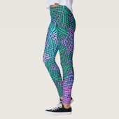 Leggings Tisser Mandala rose et bleu (Gauche)