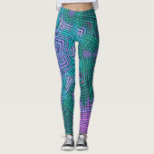 Leggings Tisser Mandala rose et bleu (Devant)