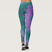 Leggings Tisser Mandala rose et bleu (Dos)