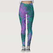 Leggings Tisser Mandala rose et bleu (Devant)