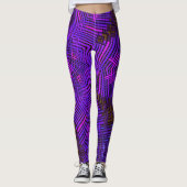 Leggings Tisser Mandala rose et violet (Devant)