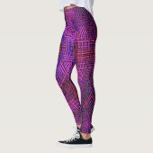 Leggings Tisser Mandala rose violet et bleu (Gauche)