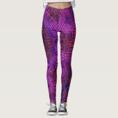 Leggings Tisser Mandala rose violet et bleu (Devant)