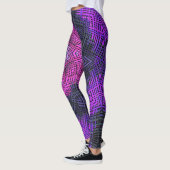 Leggings Tisser Mandala rose violet et bleu (Gauche)