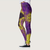Leggings Tisser Mandala violet et jaune (Gauche)