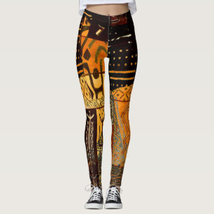 Leggings Tissu africain antique
