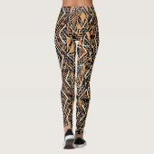 Leggings Tissu africain vibrant de boue (Dos)