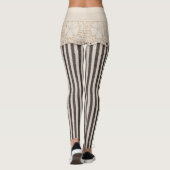 Leggings Tissu dentelle texture textile, motif arrière - pl (Dos)