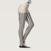 Leggings Tissu dentelle texture textile, motif arrière - pl (Droite)