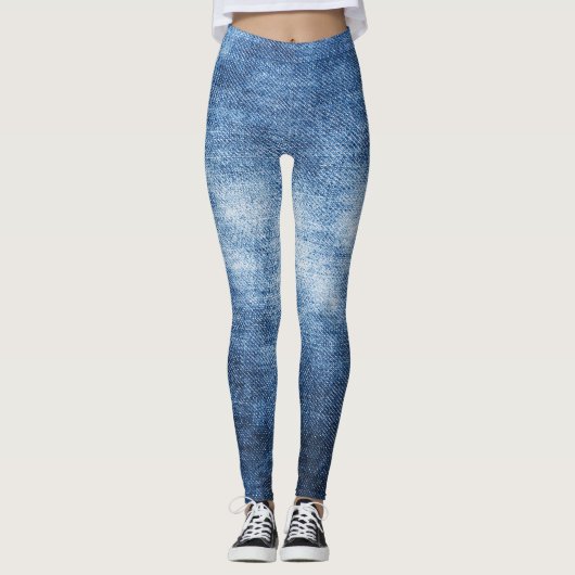 Leggings Tissu en denim usé, arrière - plan texturé. (Devant)