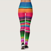 Leggings Tissu espagnol arc-en-ciel couverture mexicaine co (Dos)