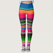 Leggings Tissu espagnol arc-en-ciel couverture mexicaine co (Devant)