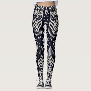 Leggings Tissu Ikat Brodé : Élégance Ethnique.