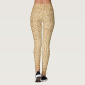 Leggings Tissu naturel, arrière - plan texturé. (Dos)