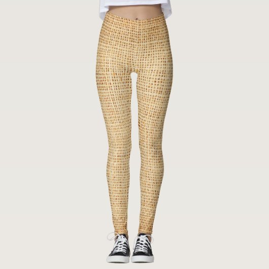 Leggings Tissu naturel, arrière - plan texturé. (Devant)
