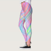 Leggings Tissu Plaid Pastel Multicolor (Gauche)
