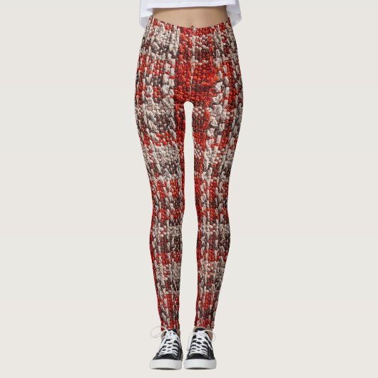 Leggings Tissu taran rouge : Arrière - plan texturé (Devant)