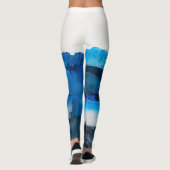 Leggings Toile Abstraite : Texture Art Moderne. (Dos)