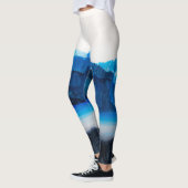 Leggings Toile Abstraite : Texture Art Moderne. (Gauche)