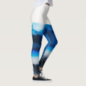 Leggings Toile Abstraite : Texture Art Moderne. (Droite)