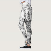 Leggings Toile Vintage de couleur noire (Gauche)