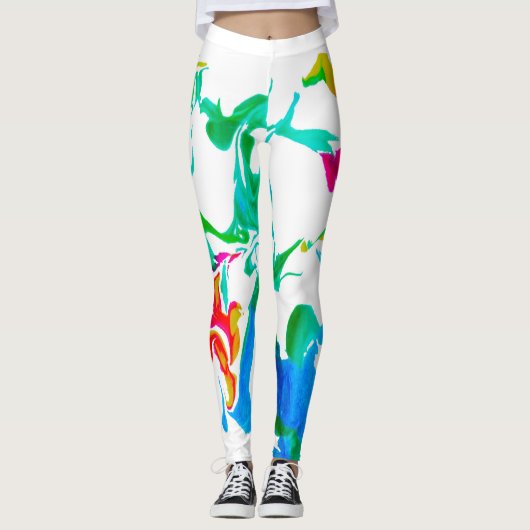 Leggings Toiles d'araignée colorées (Devant)