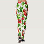 Leggings Tomate avec Motif Feuille (Dos)
