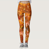 Leggings tombeau feuille Thanksgiving (Devant)