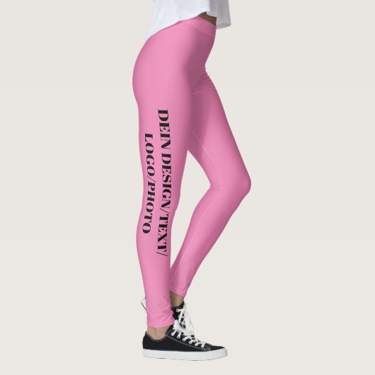 Leggings TON DESIGN/TEXTE/PHOTO/LOGO Femmes roses (Droite)
