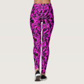 Leggings Tonnerre Abstrait rose noir (Dos)