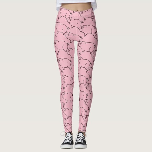 Leggings Tonnerre d'animal de porc (Devant)