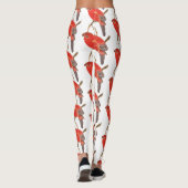 Leggings Tonnerre de perroquet rouge tropical (Dos)