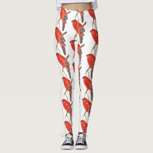 Leggings Tonnerre de perroquet rouge tropical