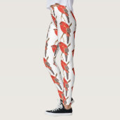 Leggings Tonnerre de perroquet rouge tropical (Gauche)