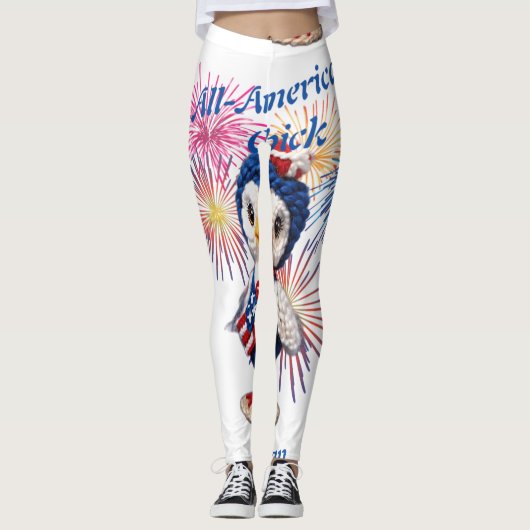 Leggings Tonnerre de poussin américain (Devant)