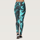 Leggings tons bleu vert mystique et noir (Dos)
