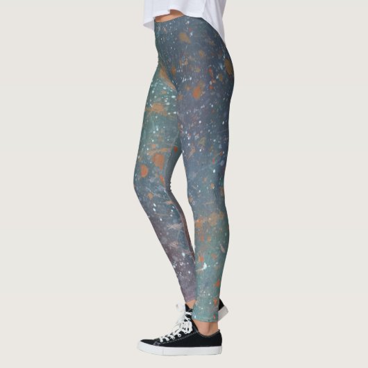 Leggings Tons de bijoux | Couleurs usagées blanc (Gauche)