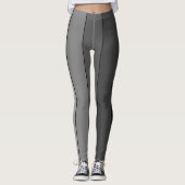Leggings Tons de Gris Motif Élégant (Devant)
