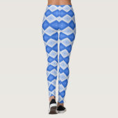 Leggings Tons de motif de diamant bleu (Dos)