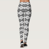 Leggings Tons de motif de diamant gris (Dos)