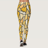 Leggings Tons de motif en vitrail jaune (Dos)