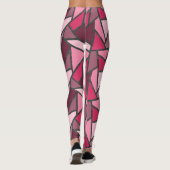 Leggings Tons de motif en vitrail rose (Dos)