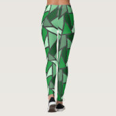 Leggings Tons de motif en vitrail vert (Dos)