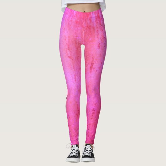 Leggings Tons de texture grunge rose (Devant)