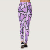 Leggings Tons du motif en vitrail lilas (Dos)